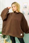 150033 Oversize Sardonlu Sweatshirt
